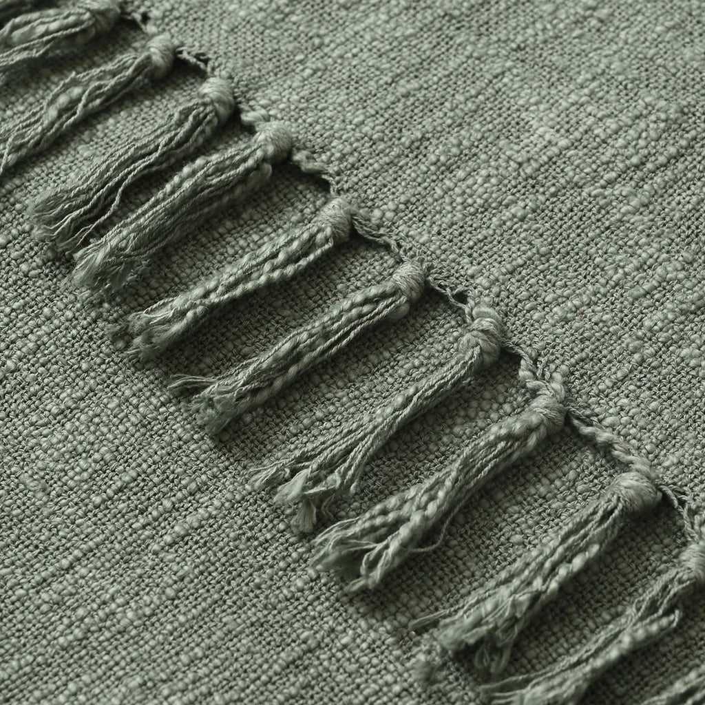Oyster Gray Solid Throw Throws