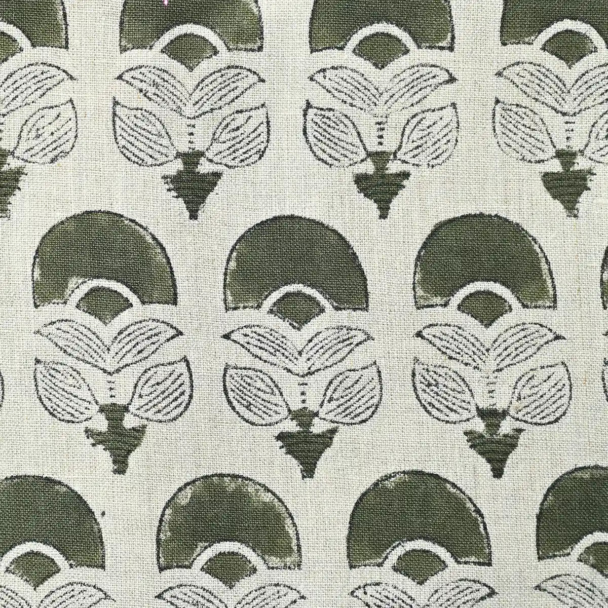 Hepburn Block Print Linen Fabric