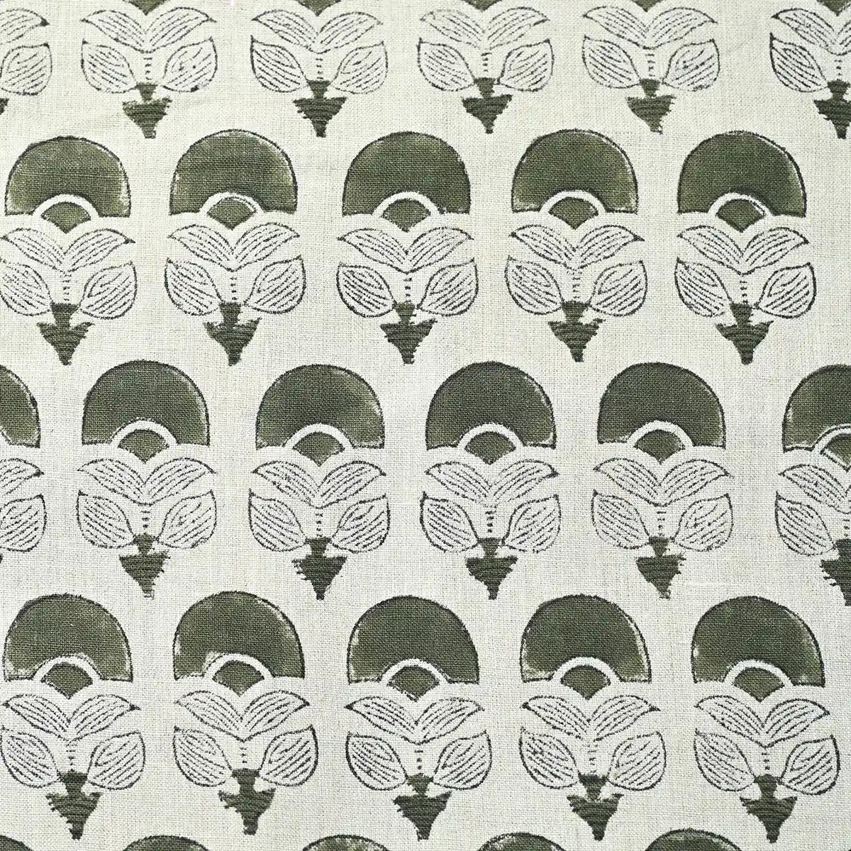 Hepburn Block Print Linen Fabric