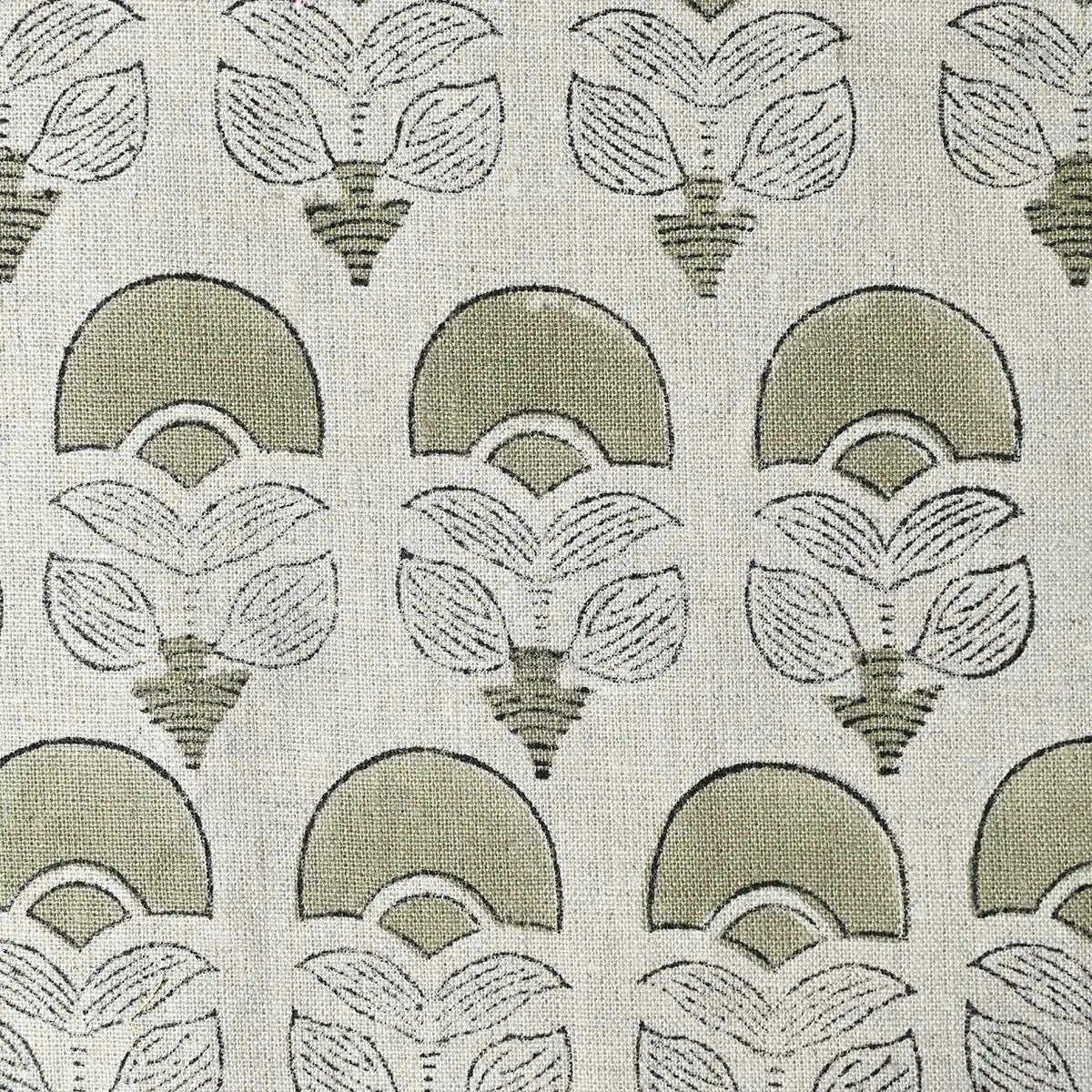 Hepburn Block Print Linen Fabric
