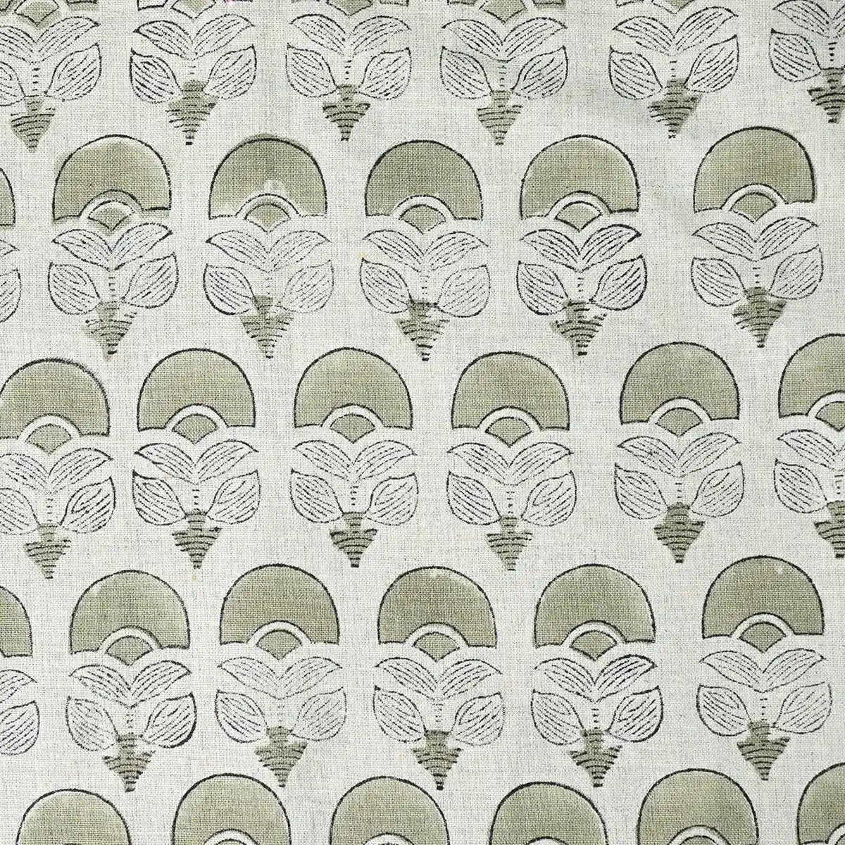 Hepburn Block Print Linen Fabric