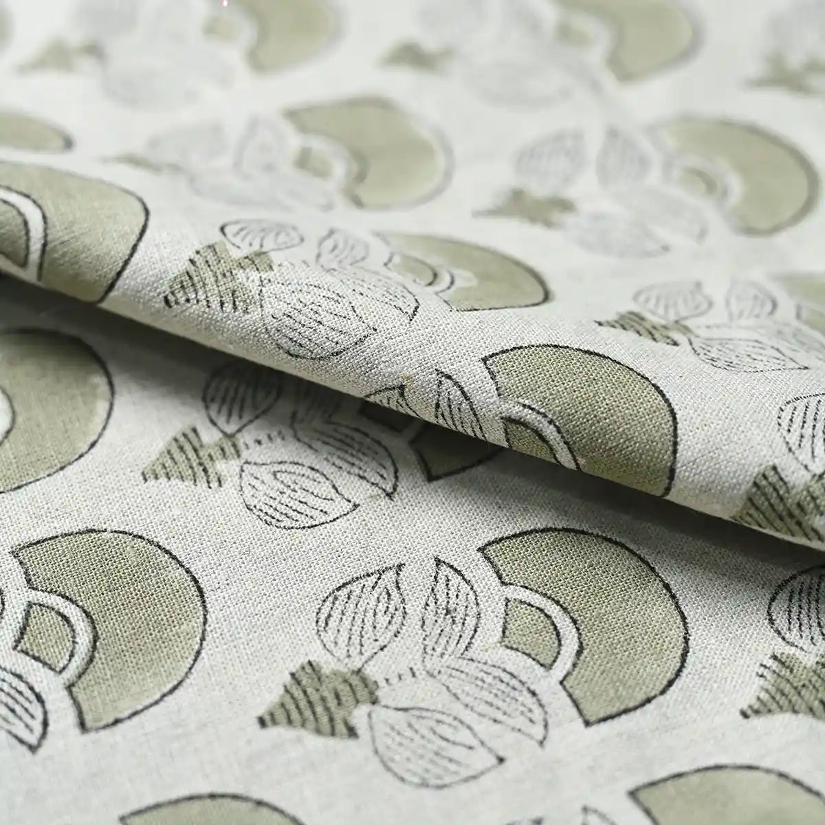 Hepburn Block Print Linen Fabric
