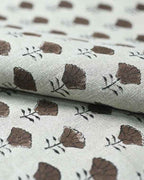 Arianna Block Printed Upholstery Linen Fabric Linen Fabric