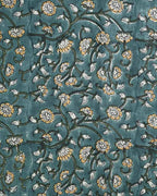 David Hand Block Printed Linen Harvest Gold Linen Fabric