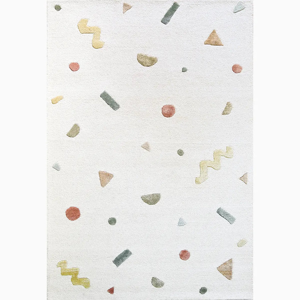 Playful Geometric Hand Tufted Rug Hand Tufted