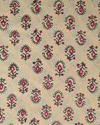 Amy Hand Block Print Indian Cotton Fabric Red Cotton Fabric