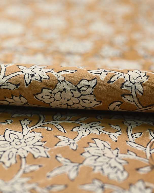 Abbey Block Print Indian Cotton Fabric Cotton Fabric