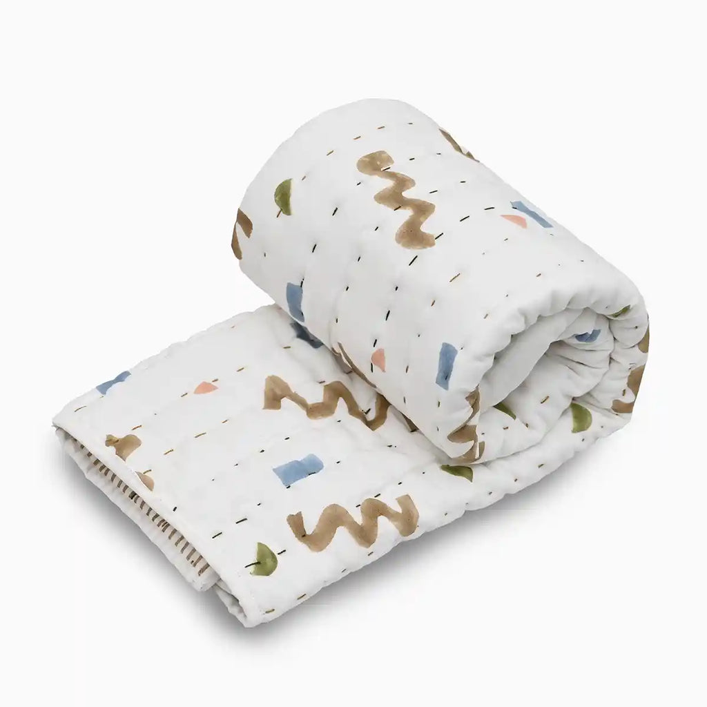 Wiggle Lines Baby Quilt Quilts