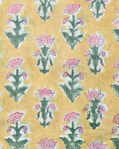Liora Hand Block Print Cotton Fabric