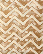 Julie Cotton Block Print Fabric by the Yard Mustard Off white Cotton Fabric