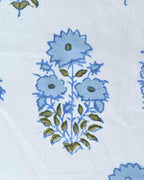 Mughal Flower Block Print Cotton Fabric Cotton Fabric