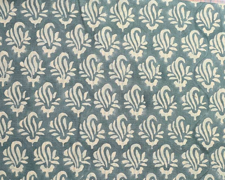 Roseline Hand Block Print Designer Floral Cotton Fabric Cotton Fabric