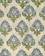 Quill Block Printed Fabric By The Yard Cotton Fabric