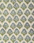 Quill Block Printed Fabric By The Yard Cotton Fabric