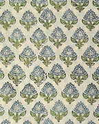 Quill Block Printed Fabric By The Yard Cotton Fabric