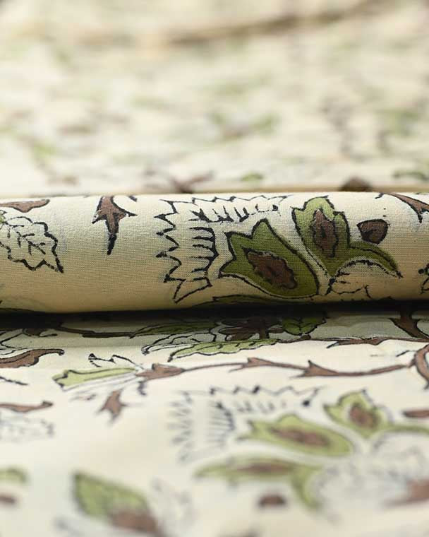 Elisa Block Print Cotton Fabric Cotton Fabric