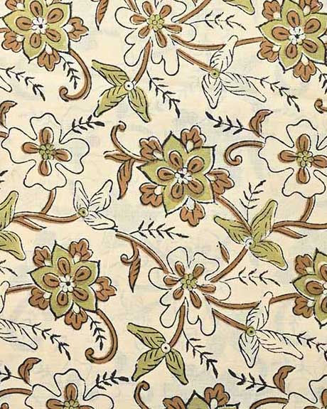 Holly Indian Cotton Block Print Fabric Cotton Fabric