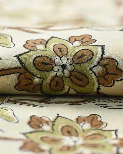 Holly Indian Cotton Block Print Fabric Cotton Fabric