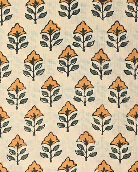 Sansa Block Print Cotton Fabric