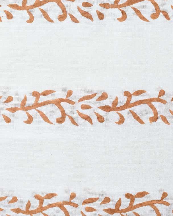 Anara Indian Cotton Block Print Fabric Yard Brown Cotton Fabric