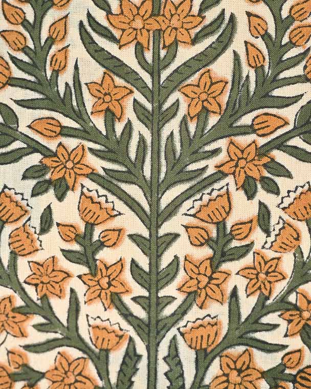 Ziva Cotton Block Print Fabric Cotton Fabric