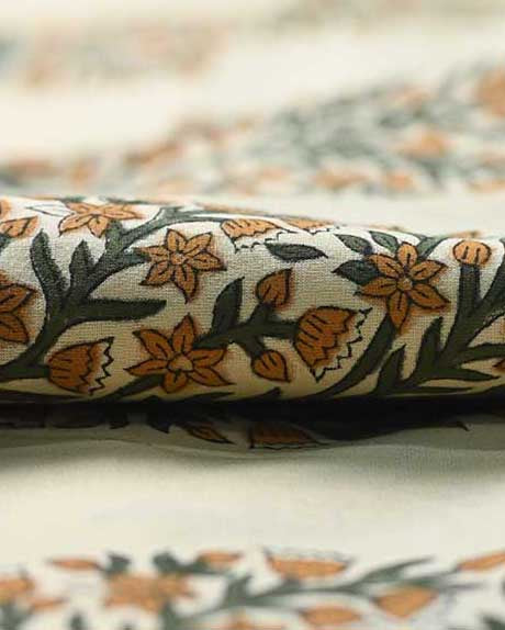 Ziva Cotton Block Print Fabric Cotton Fabric