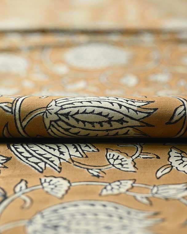 Vivienne Block Print Upholstery Cotton Fabric Cotton Fabric