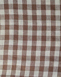 Isla Hand Woven Linen Fabric Brown Linen Fabric