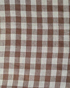 Isla Hand Woven Linen Fabric Brown Linen Fabric