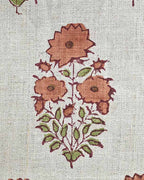 Skye Block Print Linen Linen Fabric