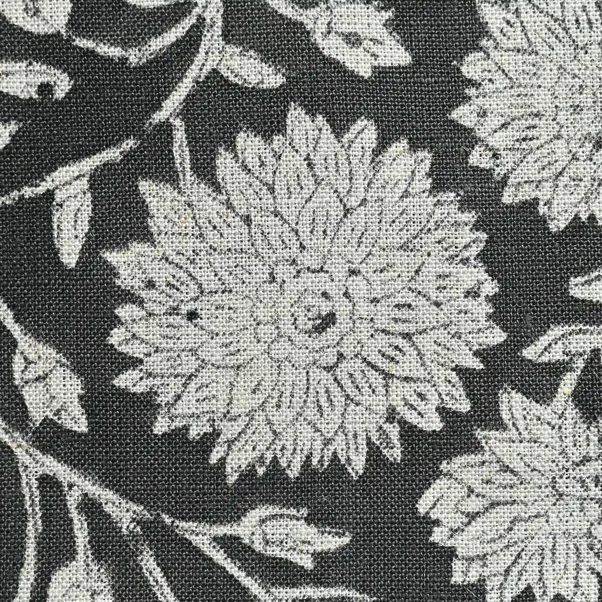 Howard Block Print Linen Fabric By Yard