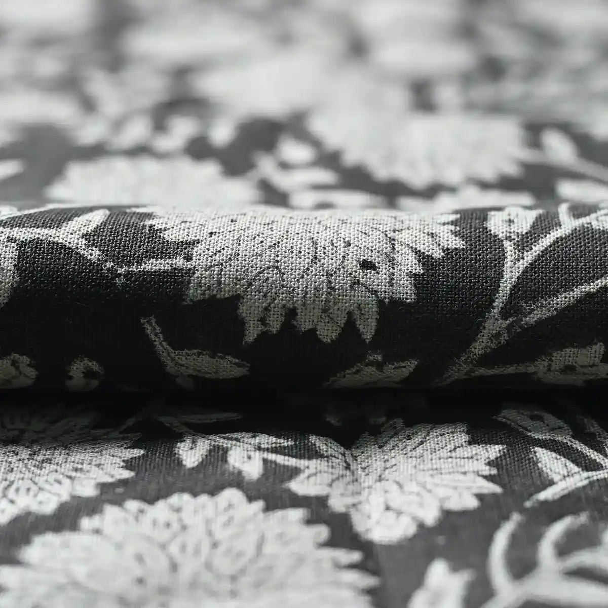 Howard Block Print Linen Fabric By Yard
