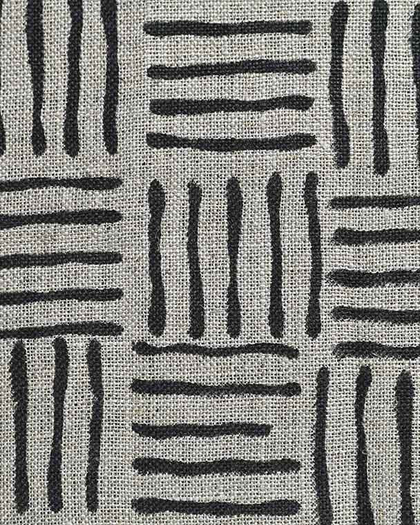 Danny Designer Hand Block Print Linen Linen Fabric