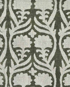Henderson Floral Block Printed Linen Fabric Linen Fabric