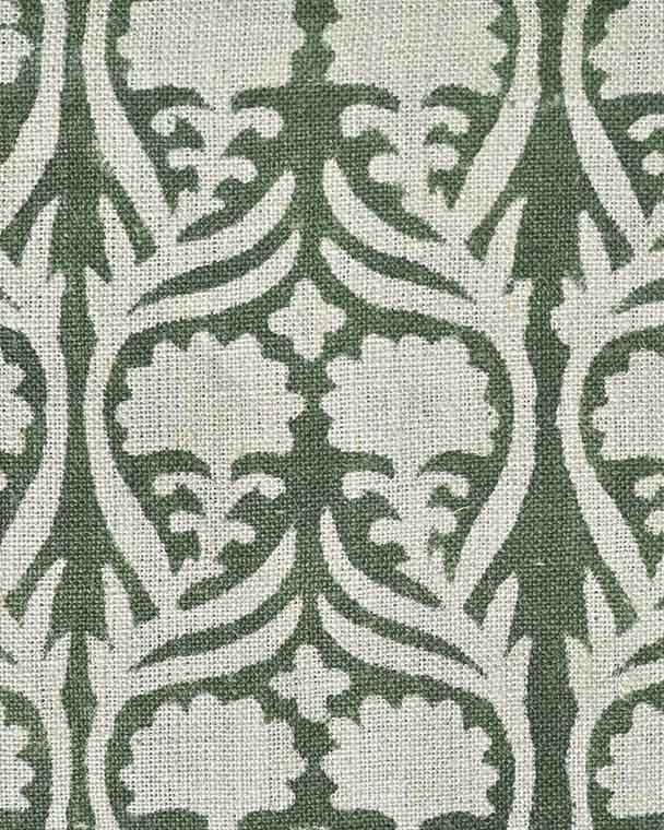 Henderson Floral Block Printed Linen Fabric Linen Fabric