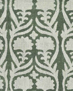 Henderson Floral Block Printed Linen Fabric Linen Fabric