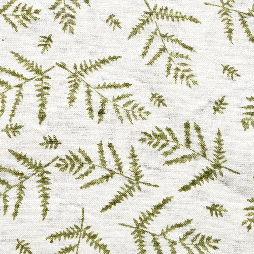 Willow Fern Sage Green Linen Fabric Yard Linen Fabric