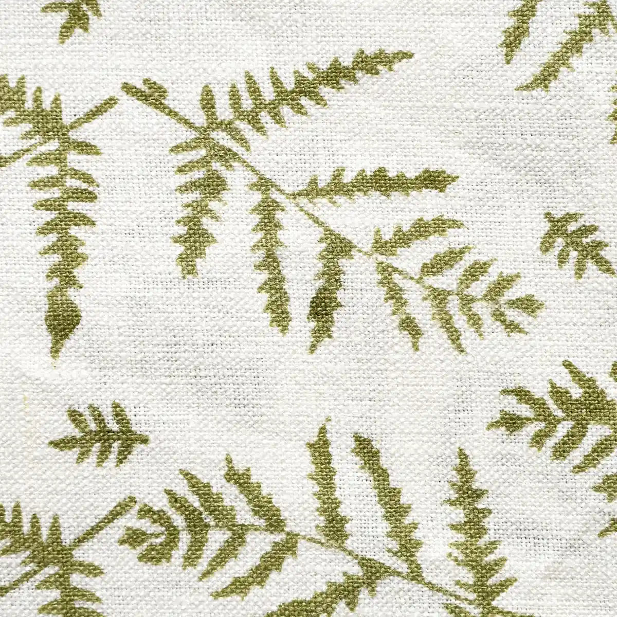 Wilow Fern Sage Green Swatch Linen Fabric