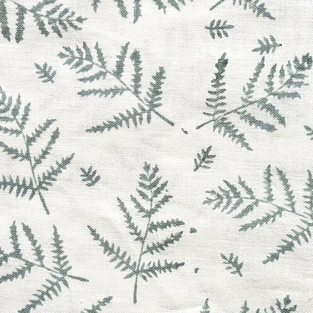 The Willow Fern Coastal Blue Linen Fabric Yard Linen Fabric