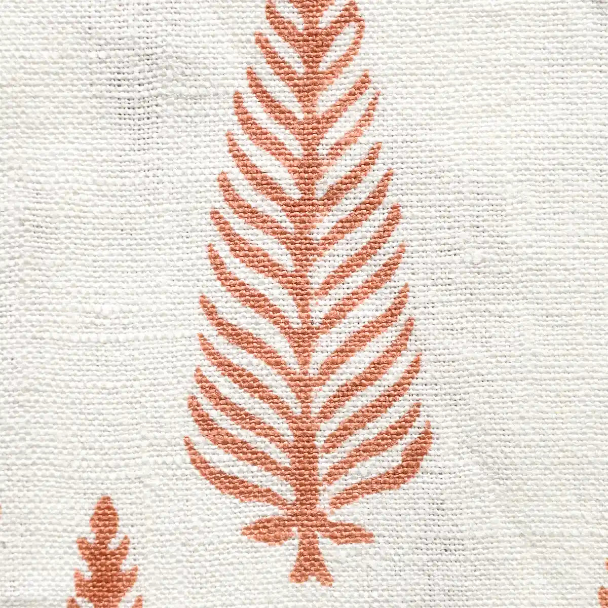 Fern Coral Swatch Linen Fabric