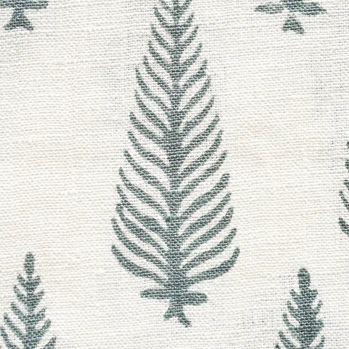 Fern Costal Blue Swatch Linen Fabric