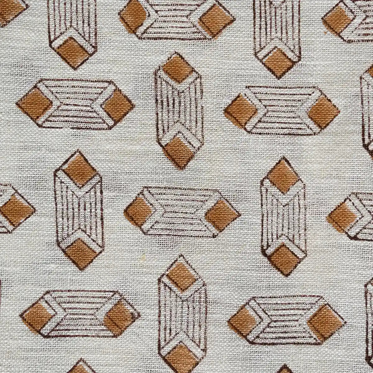 Papier Print Flower Heavy Linen Fabric