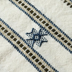 Handwoven Vintage Bhujodi Bed Throw -Neutral - 50" x 90" Handloom Throws