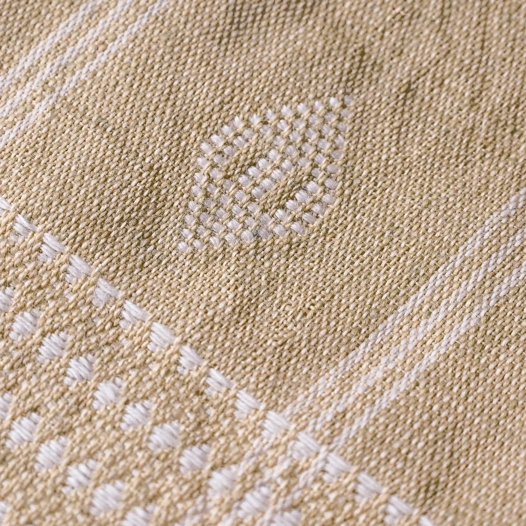Bhujodi Vintage Handwoven Wool Bed Throw – Golden Yellow Handloom Throws