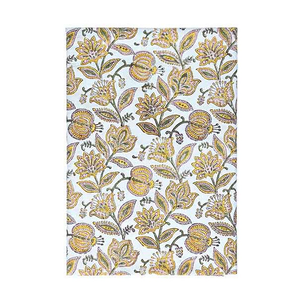 Faith Floral Block Print Tablecloth