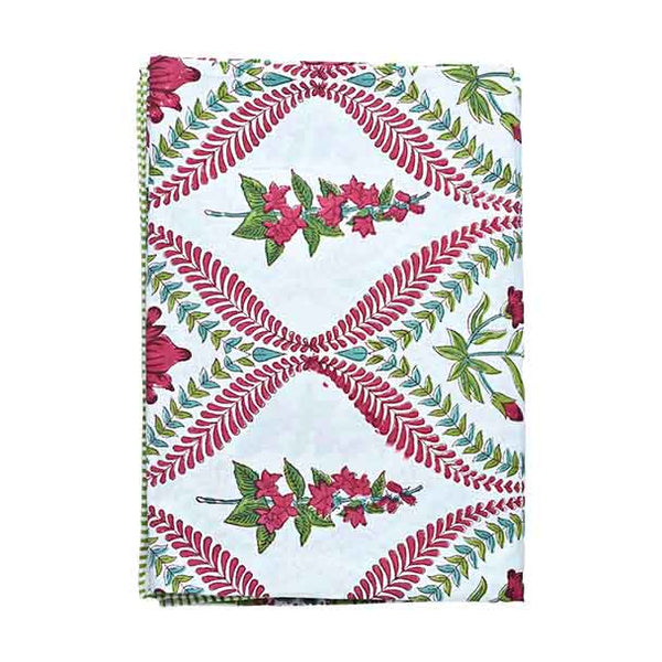 Daphne Floral Block Print Tablecloth