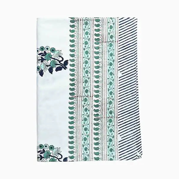 Ingrid Floral Block Print Tablecloth
