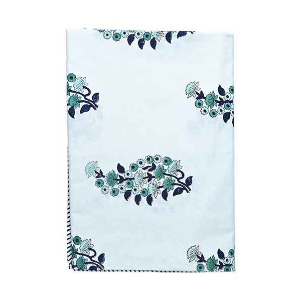 Ingrid Floral Block Print Tablecloth