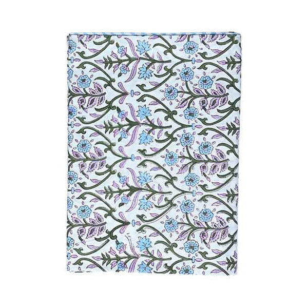 Bianca Floral Block Print Tablecloth