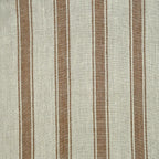 4.5 Yards Cut Out-Brownie Ticking Stripe Upholstery Fabric Yard Warm White and Mocha Linen Fabric